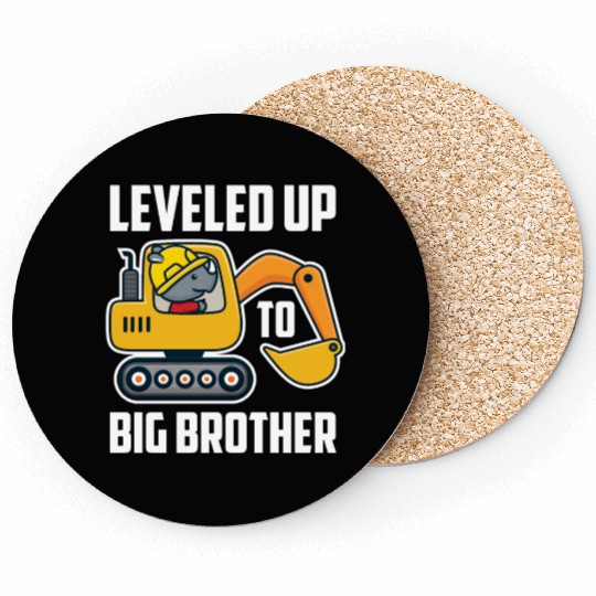 Excavator Offspring Brother Son Nephew Gift Coasters