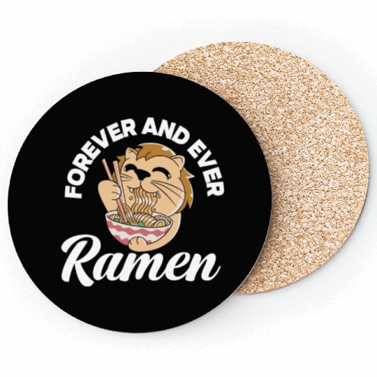Forever And Ever Ramen Funny Ramen Lover Gift Coasters