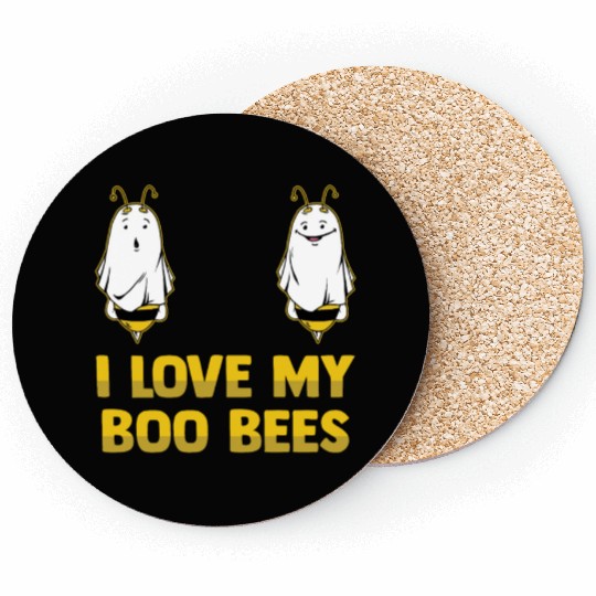 I Love My Boo Bees Bumble Bees Halloween Costume Coasters