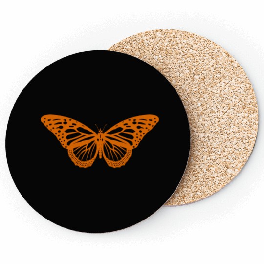 Monarch Butterfly Solo Knockout Coasters