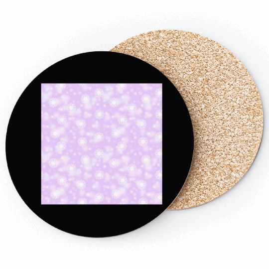 Violet Snowflakes Pattern Coasters