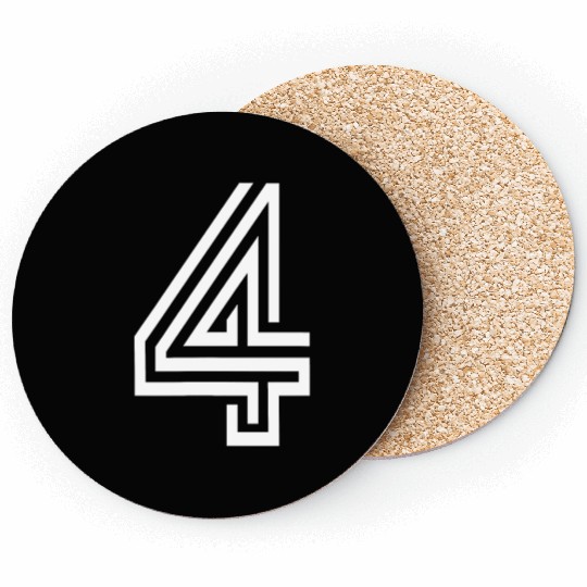 Four Sports Number Football Baseball Basketball Coasters