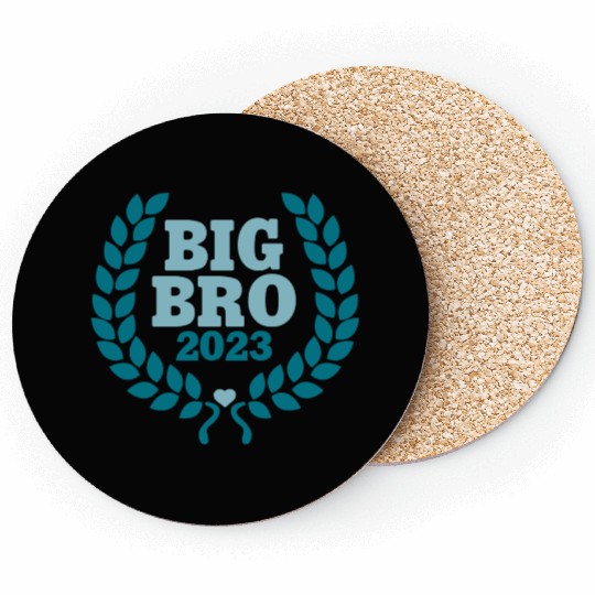 Big Bro 2023 - Big Brother Baby Birth Boy Gift Coasters
