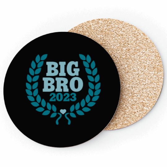 Big Bro 2023 - Big Brother Baby Birth Boy Gift Coasters