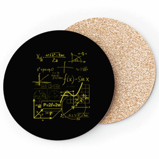 Math formula Design Coasters