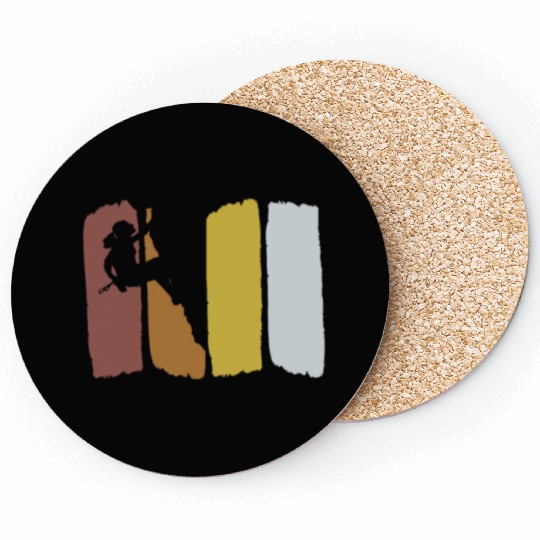 Climbing Vintage Mountaineering Bouldering Coasters