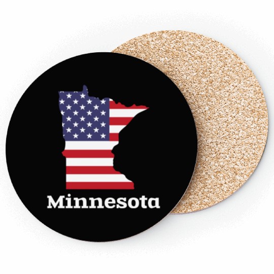 US Minnesota Map Design for proud Minnesotans Coasters