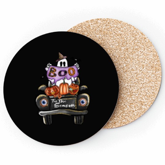 Boo Tis the season sublimation Halloween Coasters