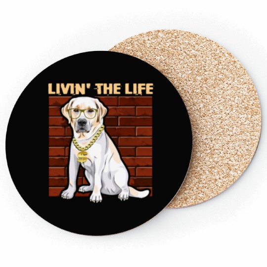 Dog Breed Livin' The Life Labrador Retriever Coasters