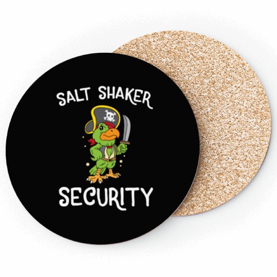 Salt Shaker Security Pirate Parrot Animal Lover Coasters