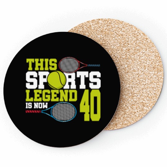 This Sports Legend Is Now 40, Tennis 40th Birthday Coasters