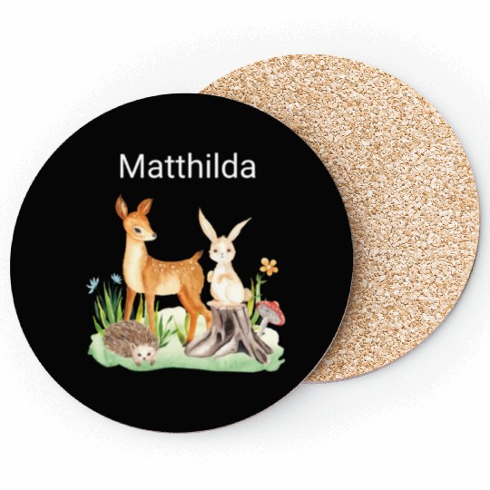 Animal deer rabbit hedgehog Matthilda Coasters