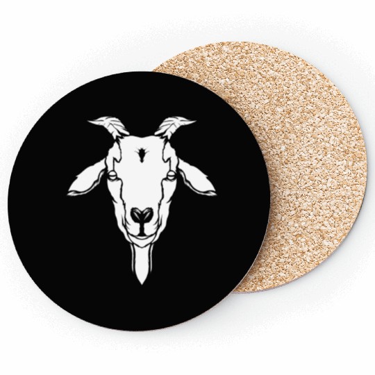 Goat Head Farmer Goat Pygmy Goat Coasters