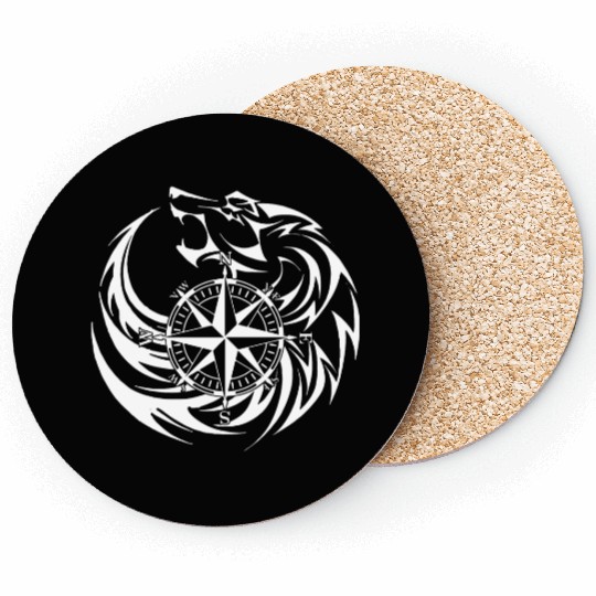 Wolf Compass Coasters