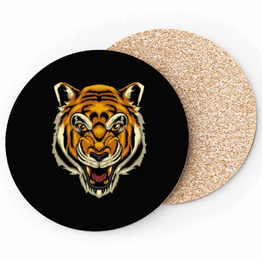 Tiger Head Coasters