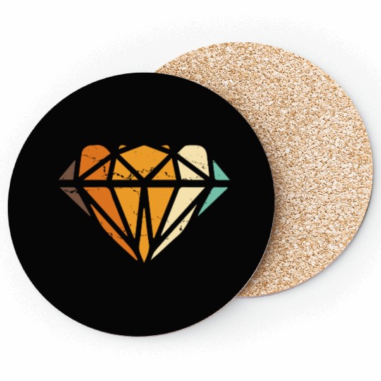 Vintage Diamond Gemstone Jewelry Jeweler Coral Coasters