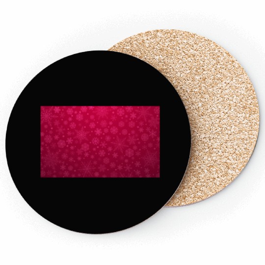 Red Snowflakes Aesthetic Pattern Coasters