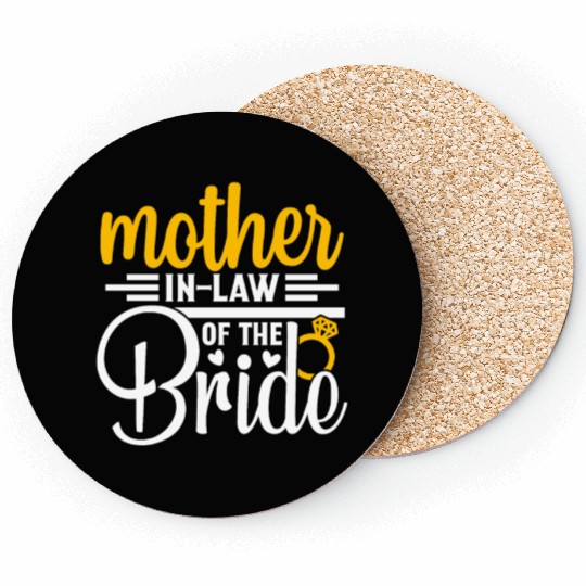 Mother in Law Of The Bride Wedding Party Matching Coasters
