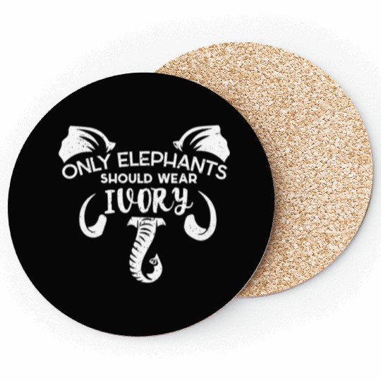 Elephants Ivory Extinction Awareness Save Animals Coasters