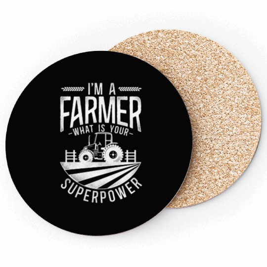 Farming Farmer Tractor Vintage I'm Coasters