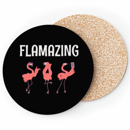 Girls Pretty Flamingo Friends Coasters