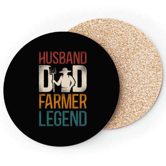 Farming Farmer Dad Father Tractor Coasters