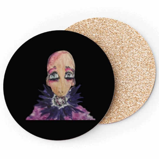 Glamorous baby in violet. Coasters