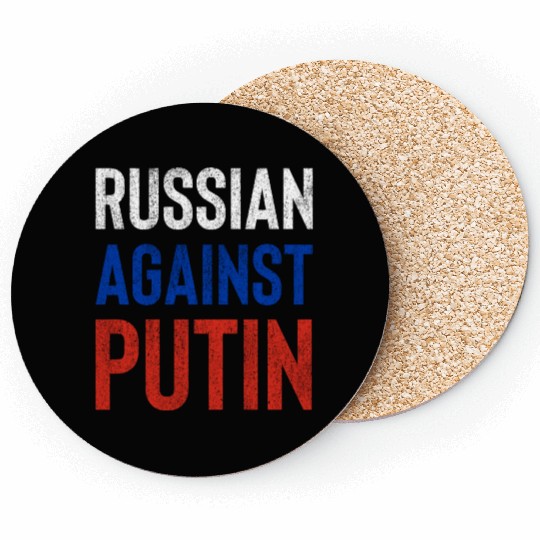 Russian against Putin russia flag grunge Coasters