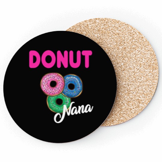Womens Nana Donut Coasters Grandmother Donut Lover