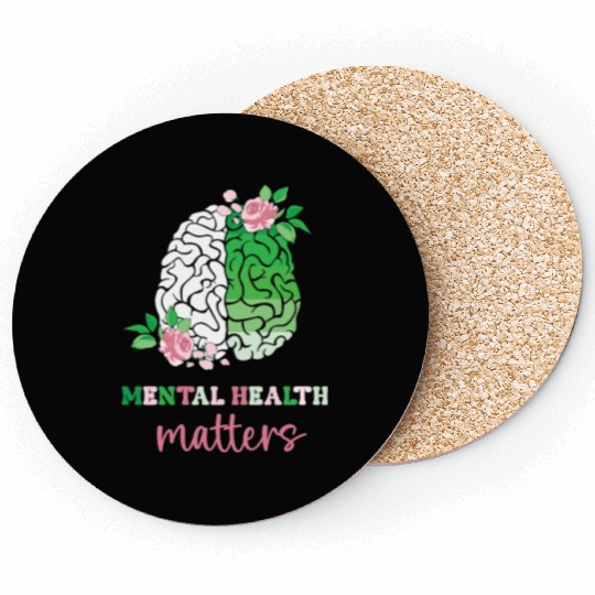 Green and Pink : Mental Health Matters Coasters