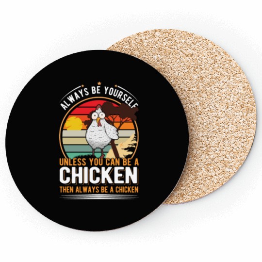 Chickens Gift Farmer Chicken Coop Coasters