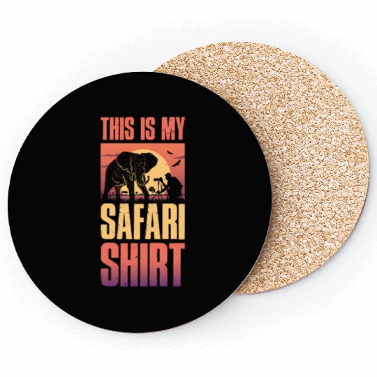 This Is My Safari Funny Elephant Gift Coasters