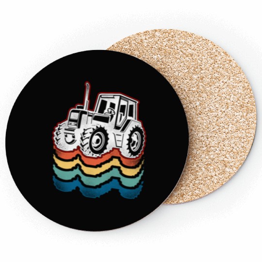 Farming Farmer Retro Tractor Coasters