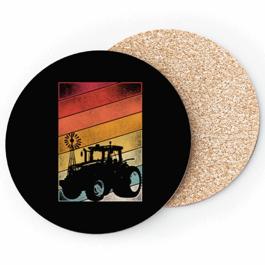 Farming Farmer Retro Tractor Coasters