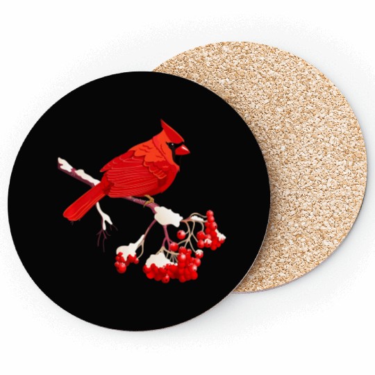 Awesome Red Cardinal Birds Gift Nature Lover Funny Coasters