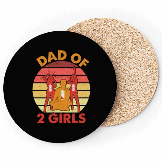 Dad of Two Girls Low Battery Husband Daddy Coasters