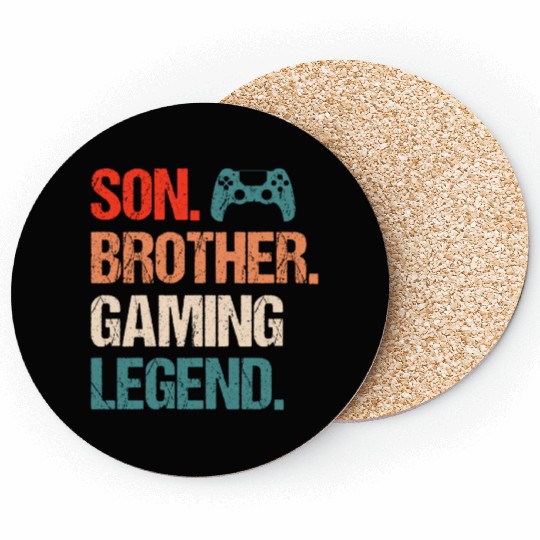 Son brother gaming legend gamer gift boy Coasters