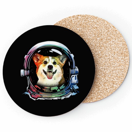 Funny Corgi Dog Astronaut Dog Lover Coasters