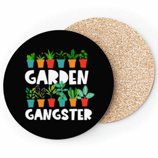 Funny Gardening Gifts Garden Gangster Plant Lover Coasters
