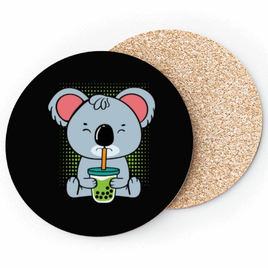 Koala Bubble Tea Foodie Gift Coasters