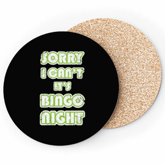 Funny Bingo Lover Sorry I Cant Its Bingo Night Coasters