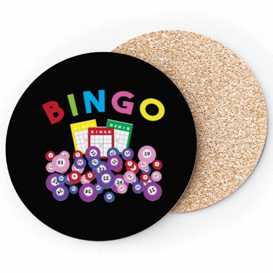 Bingo Card And Balls Card Game Bingo Coasters