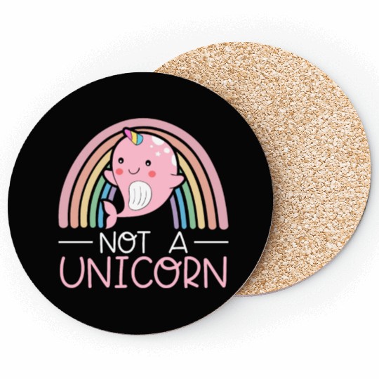 Not A Unicorn Of The Sea Animal Narwhale Narwhal Coasters