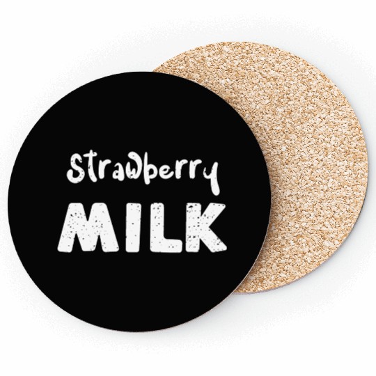 Strawberry Milk - Cow Coasters