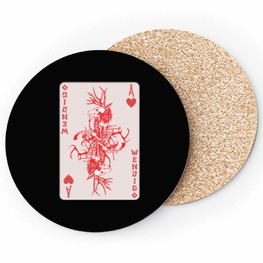 Folk Creature Wendigo Card Halloween Cryptid Coasters