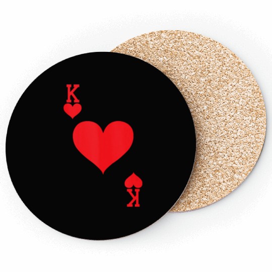 King of Hearts Playing Card Halloween Costume Tank Coasters