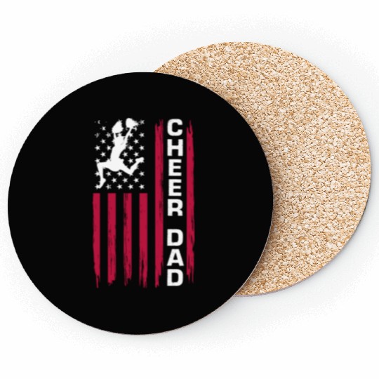 Cheer Dad Cheerleader Dad Cheerleading Dad Coasters