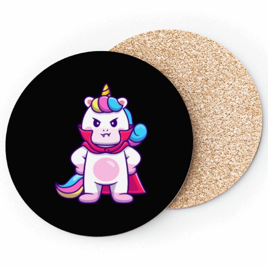 Unicorn Vampire - Halloween Coasters
