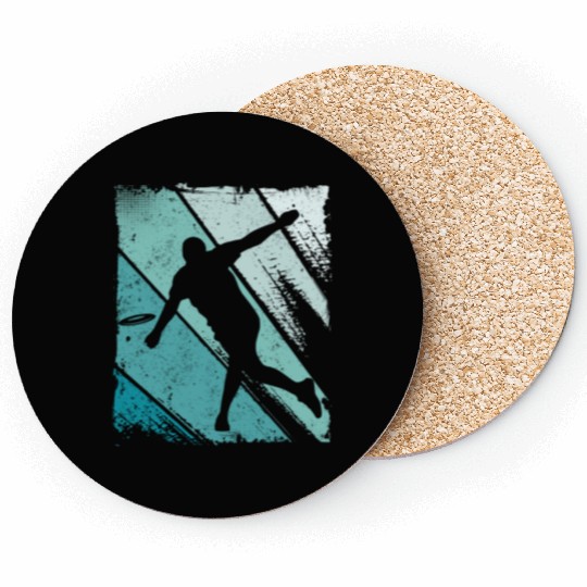 Disc Golf Player Graphic Frisbees Flying Disc Golf Coasters