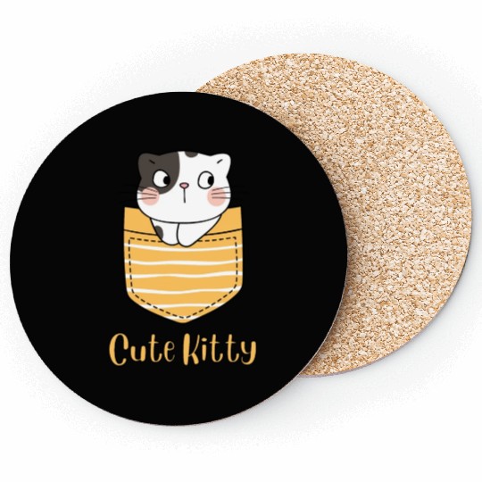 Cute Kitty Cat Coasters
